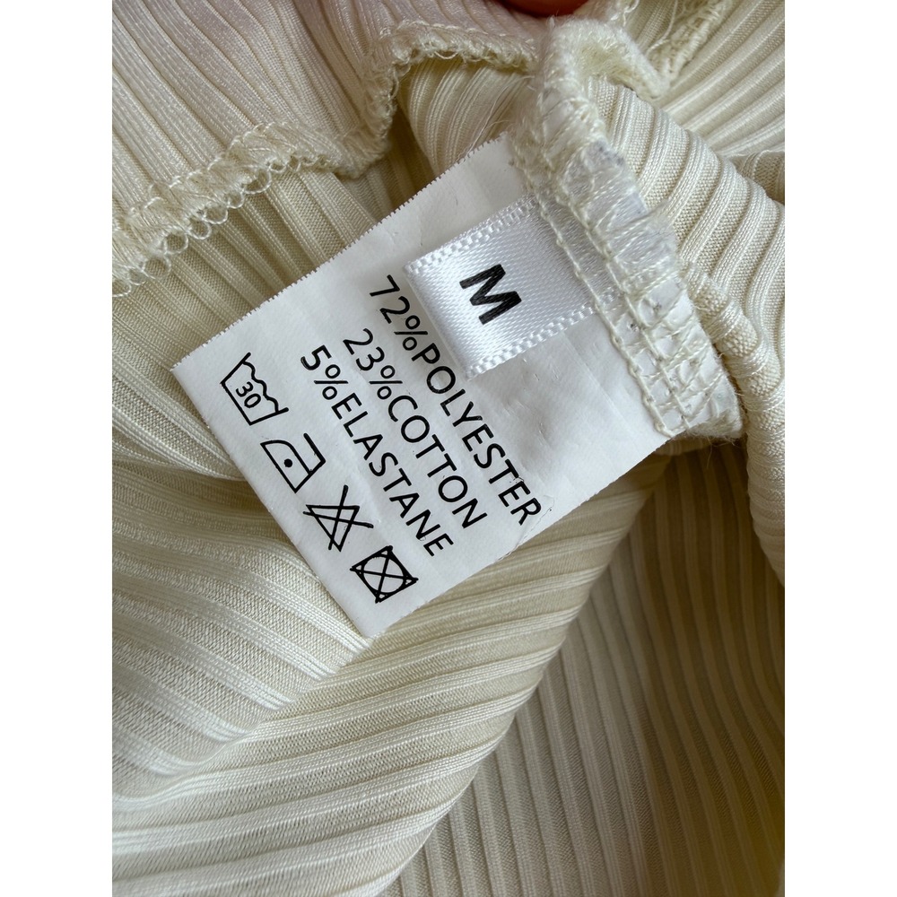 Y2K Coquette Lace Trim Henley Style Top M Cream Balletcore Romantic Dainty Bow - Picture 5 of 6